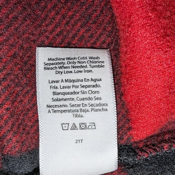 Red & Black Large Check Flannel Shirt George Soft Lightweight Mens 3XL 54-56 - Picture 8 of 8